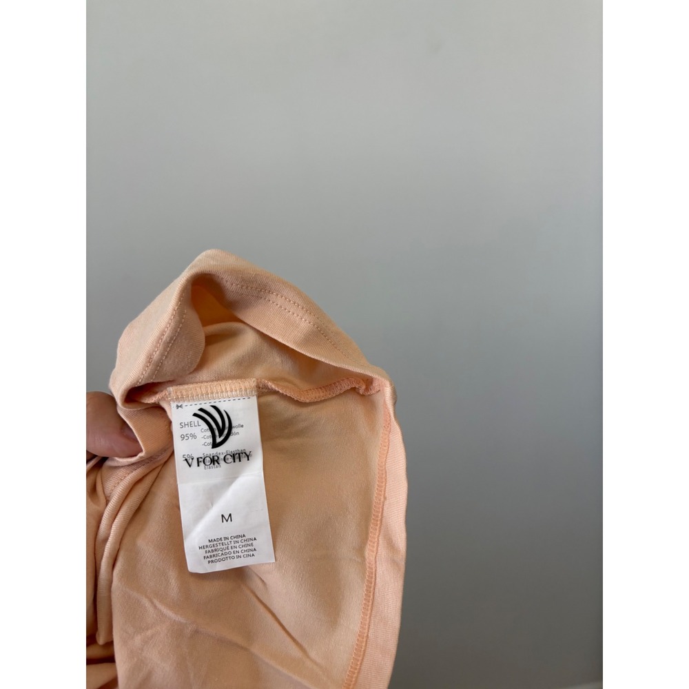 V FOR CITY Women's Tank Top with Built-In Padded Bra Apricot Peach Medium – NWT - Picture 4 of 4